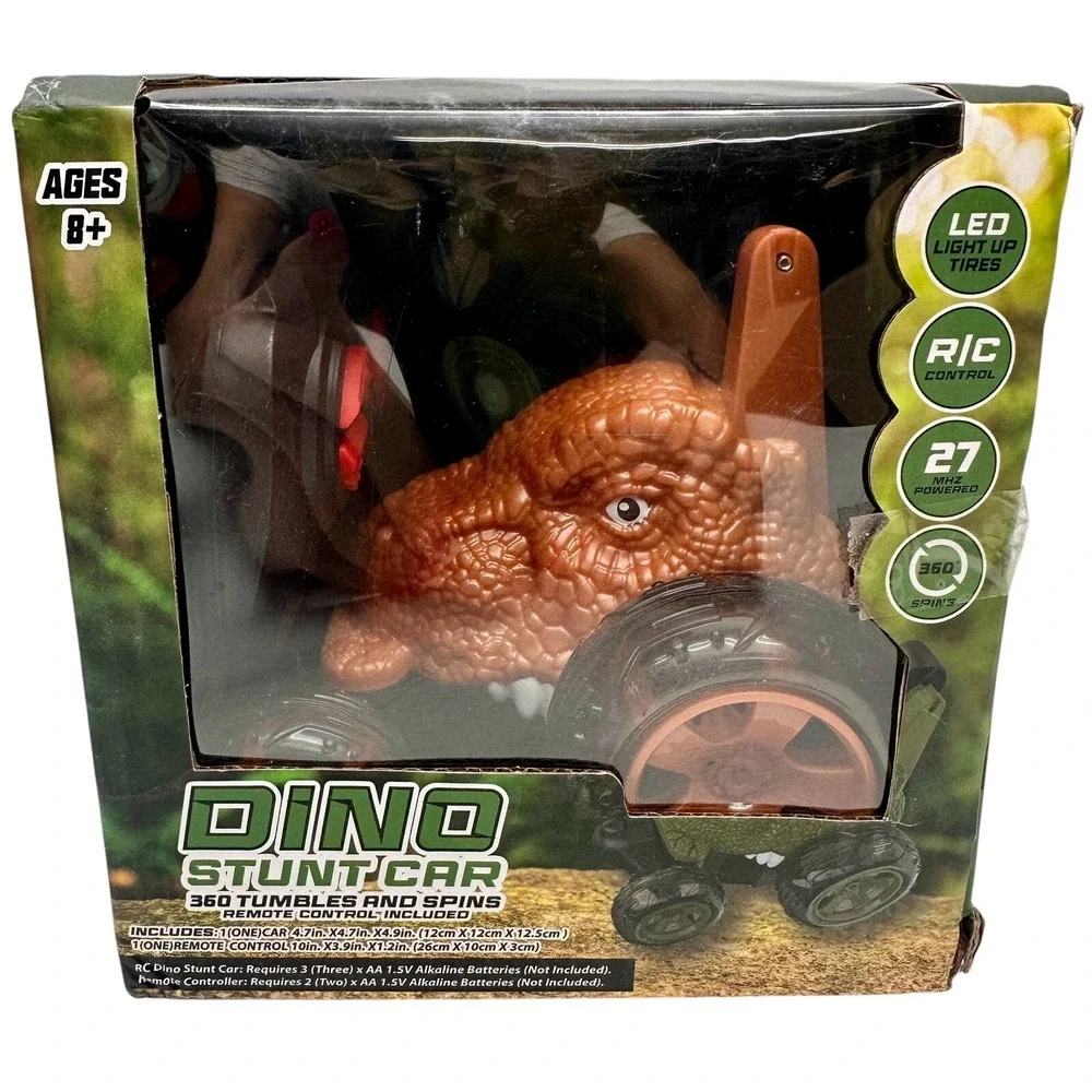 Dinosaur Car Toy Light-up Spraying Dino Truck 360 Degrees Rotating Stunt Car,BH‎